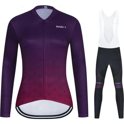 New Spring Autumn Breathable Cycling Clothing Women Long Sleeve Jersey Suit Outdoor Riding Bike MTB Cycling Jersey Bib Pants Set