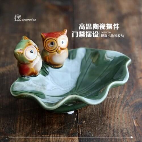 Ntrance guard at home decorates cartoon originality ceramic family lovely key vestibule to receive home decoration wedding