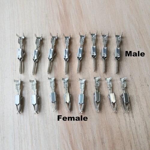 50sets/lot Male and Female Wire Terminal Crimp Terminal (Pins) For Volkswagen Skoda VAG Group VWConnector Plug