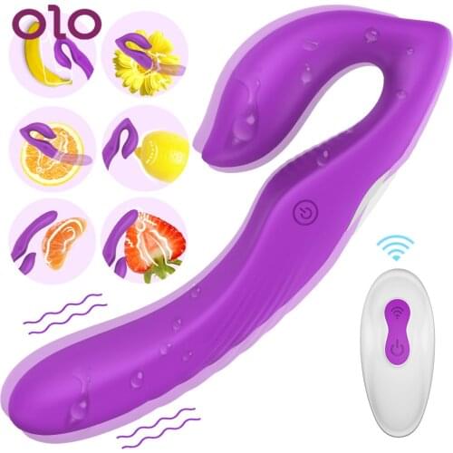 OLO Lesbian Sex Toys for Couples Dildo Vibrator Penetration Strap-on Dildos Strapless Strapon Double Vibrating Anal massager