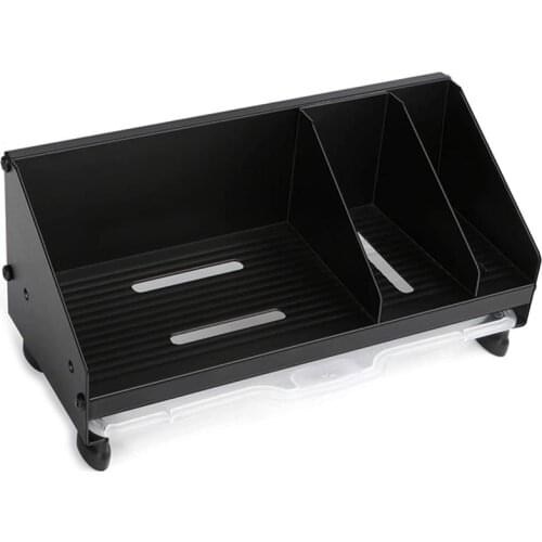 Kitchen Sink Caddy Organizer, Sponge Soap Holder, Countertop Sponge Rack with Drain Pan Tray