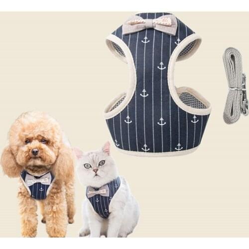 Pet Harnesses, Chest Strap Collar Cat Dog Chest Back Leashes Anti-lost Pet Leash Set Vest-style Strap Cat Walking Jacket