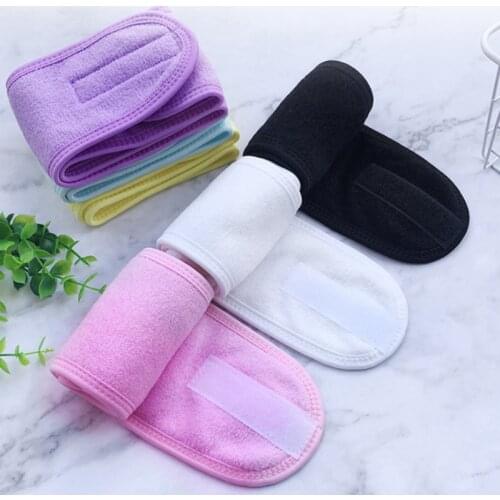 Head Bands Adjustable Wide Hairband Yoga Spa Bath Shower Makeup Wash Face Cosmetic Headband for Women Ladies Make Up Accessories