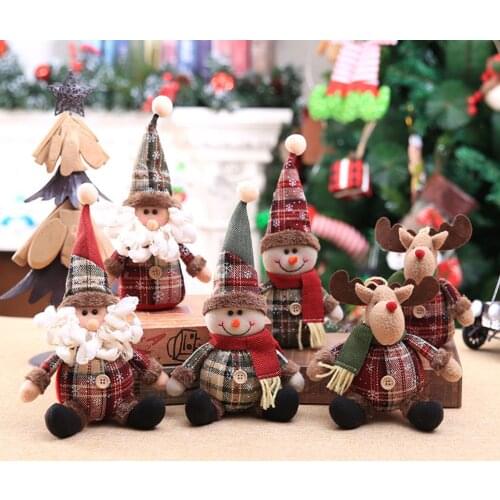 Santa Claus Christmas Doll Christmas Tree Decorations for Home Elk Christmas Ornaments Xmas Tree Decor 2022 Navidad Natal Gifts