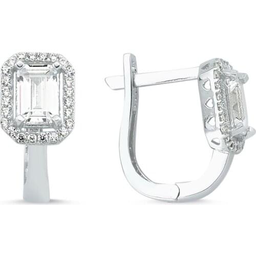 Baguette Earrings White Gold Heart Coat Handy Custom Craftsmanship Gift Gold Earrings Design On Special Occasions