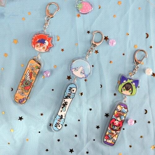 Sk8 The Infinity Keychain Cosplay Prop Anime Accessories Acrylic Double-sided Patterns Are Different Keyring
