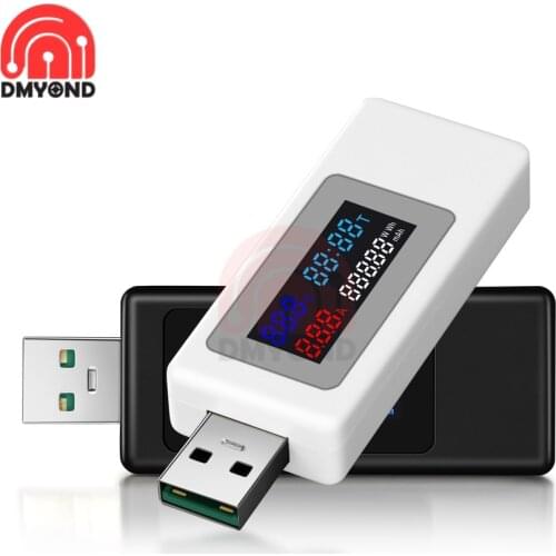 USB Tester Digital Current Voltage Meter Capacity Power Charger Detector Voltmeter Ammeter for Smart phone DC 4-30V Multimeter