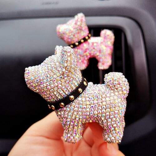 Insert drill bucket, car perfume, air conditioner, air outlet, perfume, creative bulldog, perfume car, aromatherapy car decorati