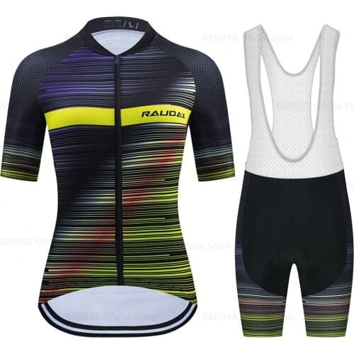 Womens Stripe Cycling Jersey 2021 Team Racing Cycling Clothing Racing Sport Mtb Bicycle Jersey Bike Uniform Triathlon