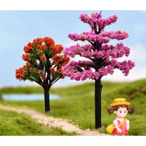 ZOCDOU 1 Piece Flower Tree Orchard Garden Farm Simulation Australia Model Statue Figurine Crafts Figure Ornament Miniatures DIY