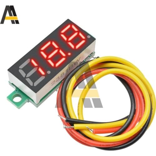 0.28 Inch 0.28" Digital Voltmeter Multicolor DC 0-100V 2.5-30V Three Lines 3 digit Voltage Panel Meter Display led Color
