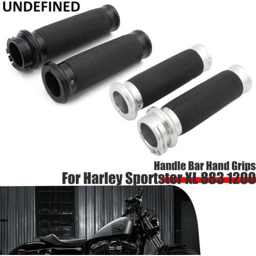 1Pair Motorcycle 1"25mm Aluminum CNC Handle Bar Hand Grips for Harley Sportster XL 883 1200 96-Later Touring Dyna Softail VRSC