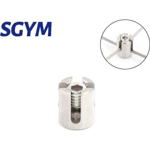 1Pcs M3/M4/M5/M6/M8 90 Degree Angles Marine Grade Stainless Steel 316 Wire Rope Trellis Systems Green Wall Cross Clip Rope Clamp