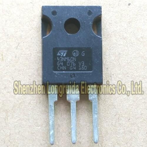 10PCS STW43M60ND 43NM60ND 43NM60N 43NM60 TO-247 MOSFET TRANSISTOR 43A 600V