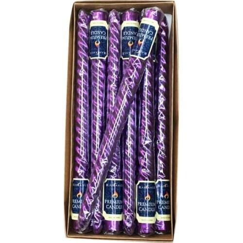 12 Pcs/Set Taper-Spiral Twisted Smokeless Dinner Table Long Candles Wax Dropship