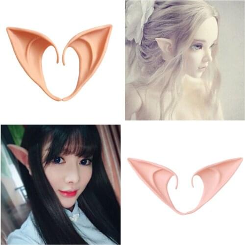 4 Pairs Latex Elf Ears Pointed Cosplay Mask Halloween Masquerade Party Costumes girlfriend and boyfriend love