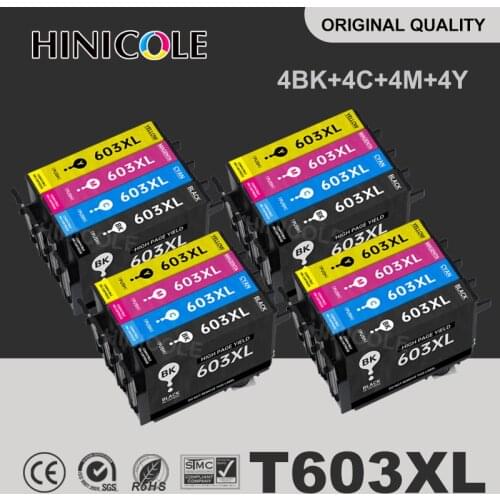 Hinicole 603xl T603 E603 Compatible for Epson Ink Cartridge XP2100 XP2105 XP3100 XP3105 XP4100 XP4105 WF-2810DWF 2830D Printer