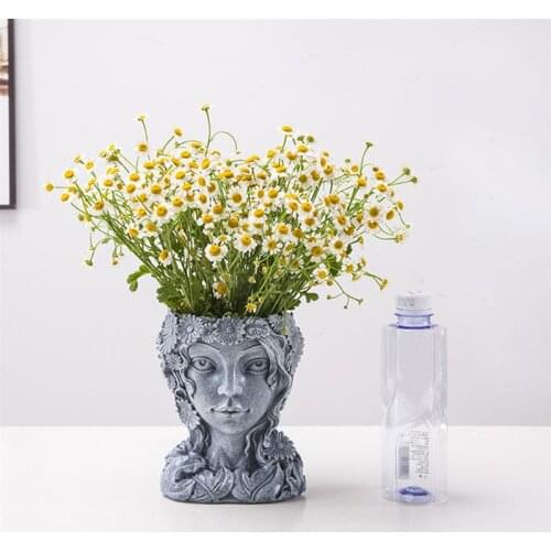 Flower Container Household Plant Pot Girl Design Decorative Planter