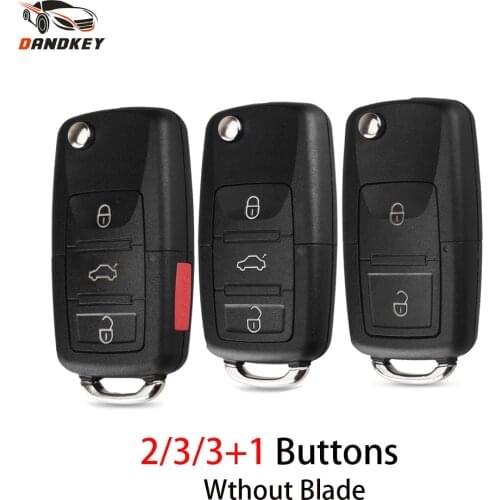 Dandkey 2 3 3+1 Buttons For VW Golf 4 5 Passat B5 B6 Polo Touran For Seat For Skoda Folding Flip Remote Key Shell Without Blade