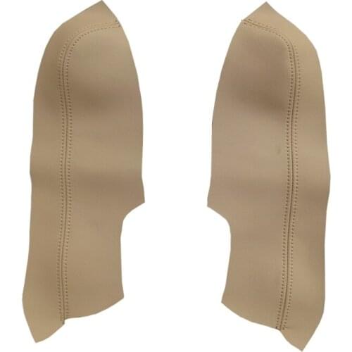 For Honda Civic 8Th Gen 2006-2011 2Pcs Car Beige Door Armrest Panel Microfiber Leather Cover Trim