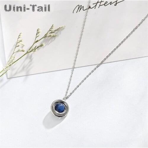 Uini-Tail hot new 925 sterling silver planet Galaxy surround pendant necklace original niche design fashion trend sweet romantic