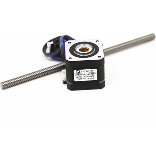 17HS4401 42mm Through Screw Stepper Motor Shaft Tr8*8mm Nema17 1.68A Linear Stepping Motor With 200mm Screw