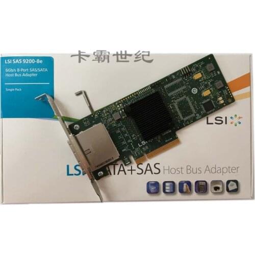 LSI / SAS 9200-8e / 6Gb / s 8-port external HBA expansion card new color box packaging spot