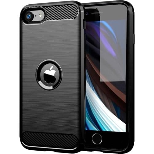 Fashion and simplicity Cover For iPhone SE 2020 7 8 Plus 12 mini 11 Pro Max Shockproof TPU Carbon Fiber Case cover