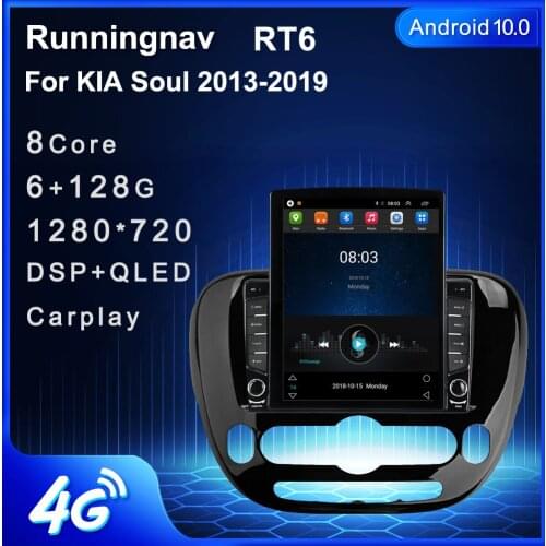 9.7" Android 10.1 For KIA Soul 2013-2019 Tesla Type Car Radio Multimedia Video Player Navigation GPS RDS no dvd