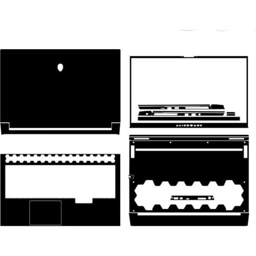 KH Laptop Sticker Skin Decals Cover Protector Guard for Dell Alienware M17 R4 2021 (FIT Cherry mechanical keyboard)