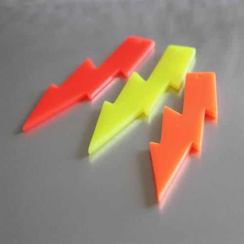 Neon Laser Lighting Acrylic Charms, Earring Necklace Findings,10pcs,Necklace Pendants, 58mmx15mm