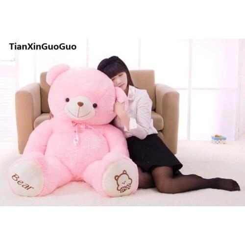 New arrival cute teddy bear plush toy large 140cm pink bear doll hugging pillow,Christmas gift h0633