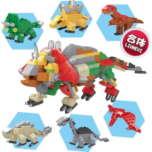 29-34pcs/set Jurassic Dinosaur Figure Toy Egg Tyrannosaurus Pterosaur Transform World Dinosaur Building Blocks Toys For Children