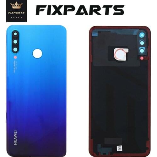 Originlal Back Glass Huawei P30 Lite Battery Cover Rear Door Housing Case with Camera Lens Huawei Nova 4e P30 Lite Battery Cover