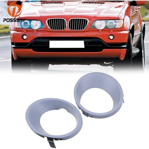 POSSBAY Fog Light Lamp Grille Covers Auto Car Fog Light External Fog Lights Cover Fit for BMW X5 E53 Pre-facelift 2000-2003