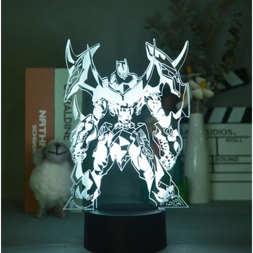 Bedside 3D Lamps Table RGB Color Night Light LED Smart Phone Control Nightlight Gurren Lagann Robot Holiday Lighting Kids Gift