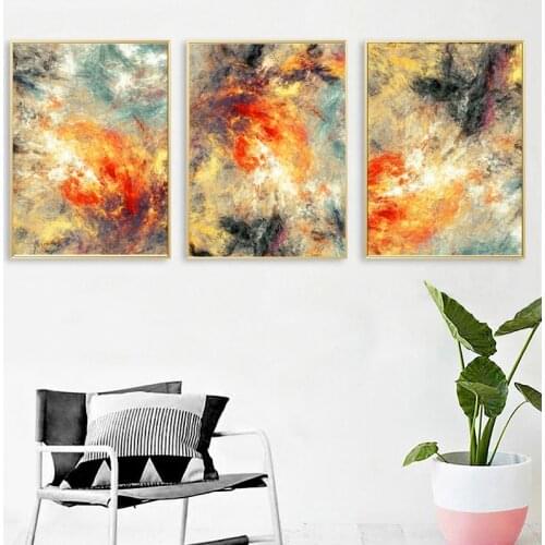 Rainbow Color Splash Oil Painting on Canvas Wall Pictures for Living Room Posters and Prints Modern Art Decor Unframe