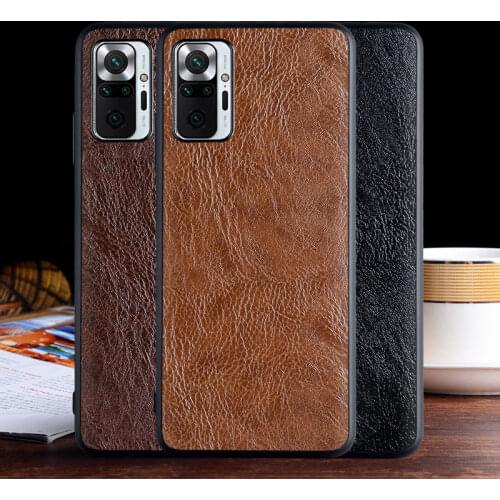 Luxurious leather case for Xiaomi Redmi Note 10 Pro with Business design ,TPU+PC 2in1 material case for Redmi Note 10 5G cover