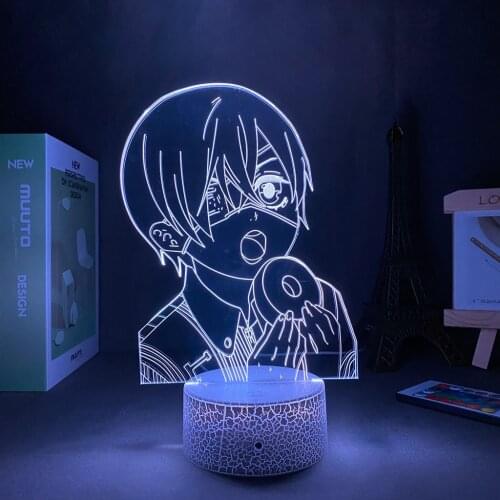 Led Panel Lights Anime Figure Black Butler for Bedroom Decor Nightlight Birthday Gift Manga Gadget Black Butler Led Panel Lights