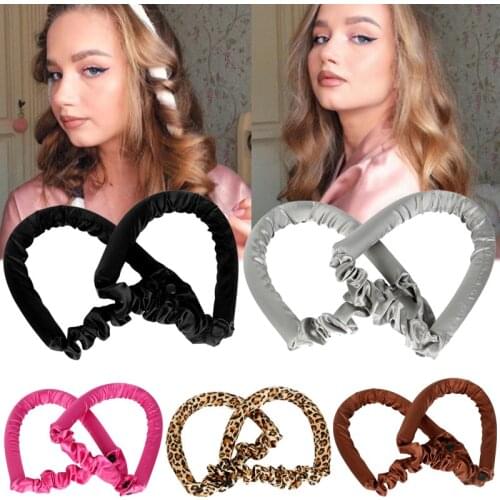 Heatless Sponge Curling Rod Headband Silk Rod Hair Ring Lazy Curlers Heatless Curls Overnight Band Silk Magic Wave Hair Curler