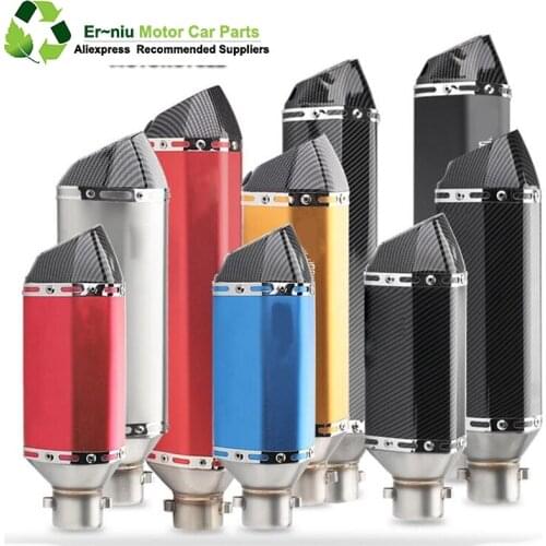 Universal Motorcycle Carbon fiber Exhaust Muffler Escape For Honda Yamaha Suzuki MT07 MT09 K6 K8 CBR1000 CBR650F