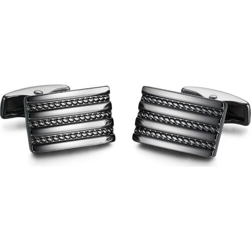 French Shirt Fashion Cufflinks for Mens Brand Cuff links Buttons Black High Quality Drop Shipping 2018 New Arrival Jewelry