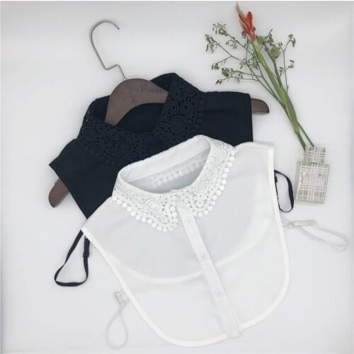 Female Chiffon Fake Collar for Women Blouse Shirt False Collar Ladies Lapel Detachable Collar Female Decorative Necktie