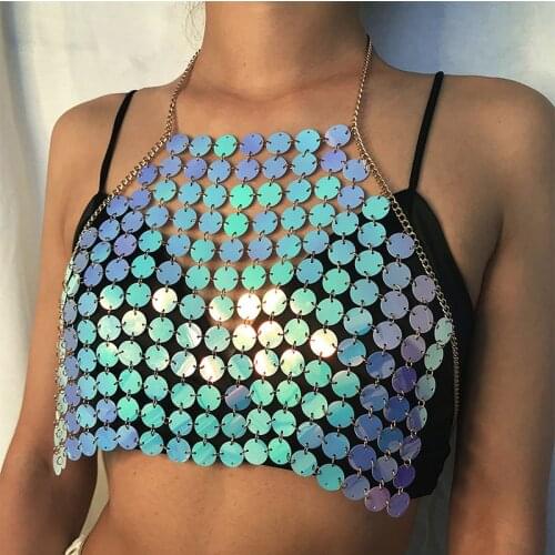 Porn Sequin Body Chain Bra Jewelry for Women Sexy Lingerie Alloy Underwear Nightclub Party Game Chest Bikini Sex Accessories