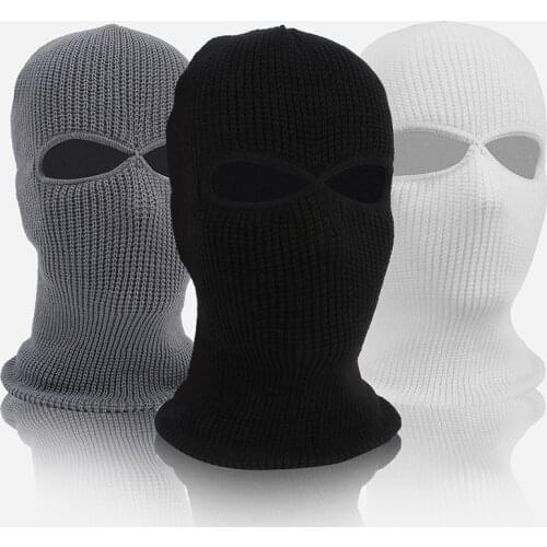 2020 Winter Warm Ski Cycling 2 Hole Balaclava Hood Cap Full Face Mask Outdoor Hiking Warm Face Mask Windproof