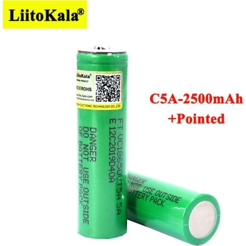 2021 Liitokala New C5A 2600mAh 3.7V 18650 Lithium Battery 20A 30A Discharge 18650VTC5 batteries+Pointed