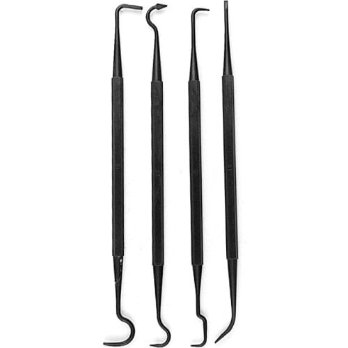 4pcs/set Double Ended Nylon Pick Set Gun Rifle Tube Brush Cleaning Tools Hook Cleaner for Outdoor Hunting Portable Rifle