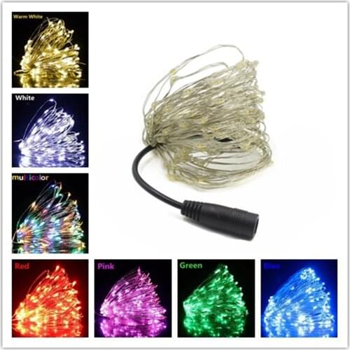 5-100M Copper Wire LED String Fairy Lights Christmas Tree Wedding Garland Party Garden Home Decoration DC12V AC120V/220V Powered