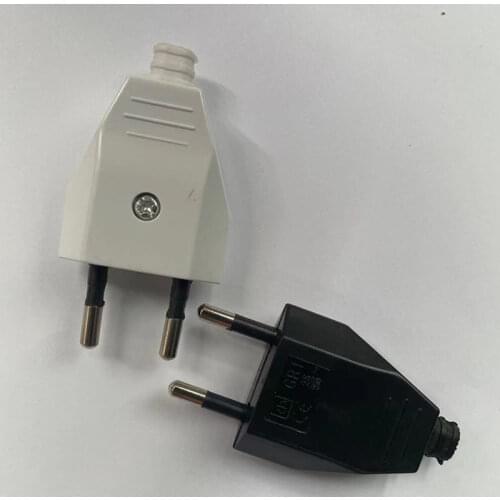 5 Pieces European Plug AC Power Connector plug 250V 2.5A DIY Cable Plug for Desk Lamp Night Light String lights Extension cord