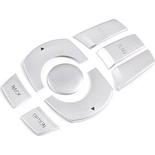 Car Aluminum Alloy Multimedia Button Sticker Cover Trim for F10 F26 X1 X3 X5 1/2/3/4/5/6/7 Series Accessories(TEL Type)
